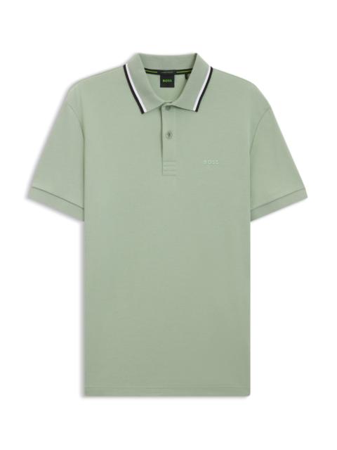 BOSS PADDY SLIM-FIT POLO SHIRT IN INTERLOCK COTTON