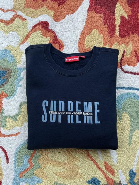 Supreme Supreme World Famous Crewneck FW18 Navy