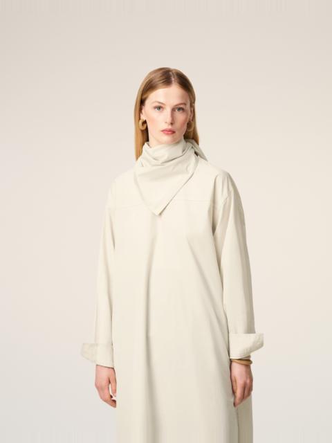 AMI Paris WHITE COTTON BANDANA MIDI DRESS