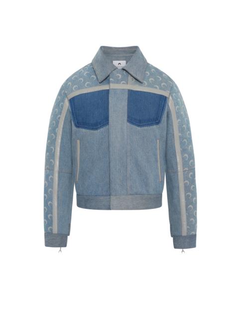 Marine Serre Regenerated Denim Boxy Jacket