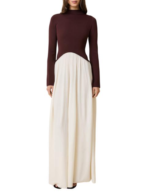Solid & Striped Solid & Striped The Soglio Long Sleeve Maxi Swetter Dress in Raisin Brown at Nordstrom