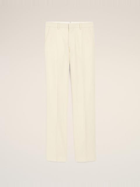 AMI Paris WHITE WOOL STRAIGHT TROUSERS