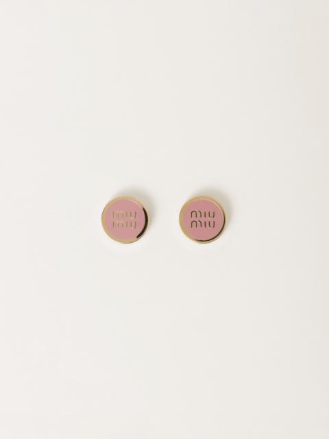 Miu Miu Enameled metal earrings
