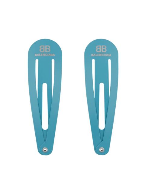 BALENCIAGA Women's Holli Xxl Snap Clip Set 2 in Turquoise