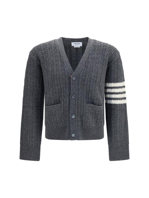 Thom Browne Thom Browne V-neck Sweater Anchor Embroidery Med Grey