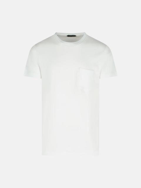 TOM FORD WHITE COTTON T-SHIRTS