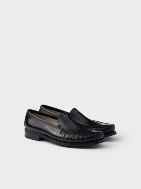 Prada Brushed leather loafers