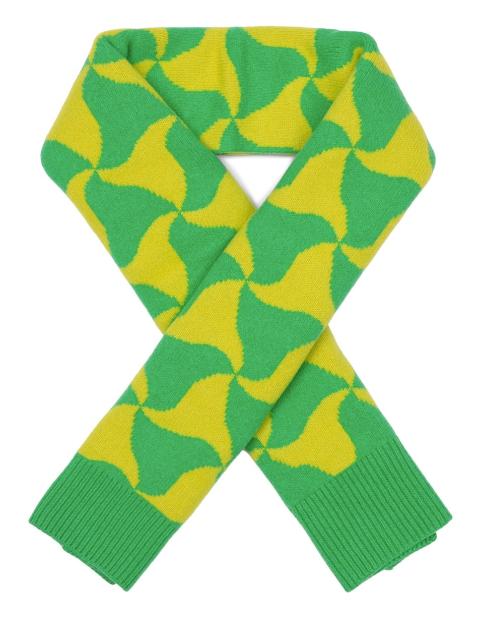 Bottega Veneta Wavy Triangle Wool Scarf