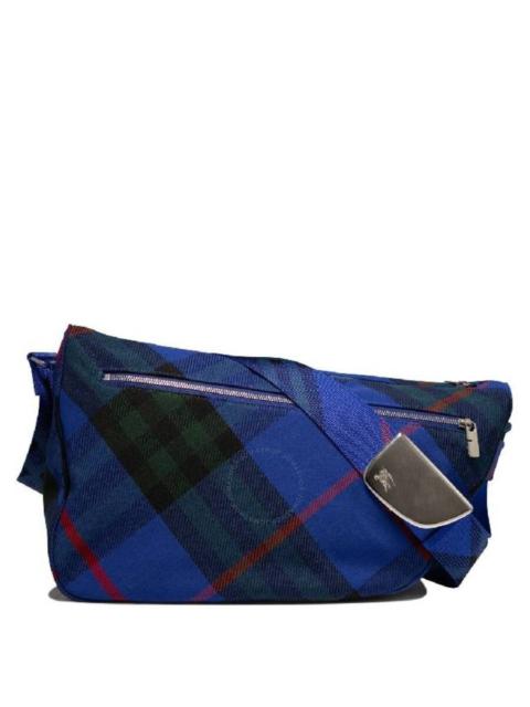 Burberry Check Pattern Shield Messenger Bag