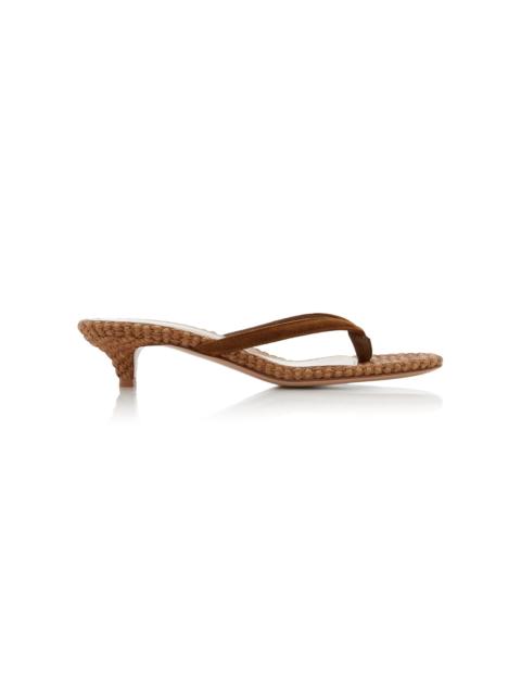 Gianvito Rossi Calypso Suede Sandals brown