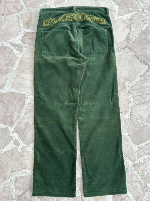 Other Designers Hiroshi Fujiwara - Goodenough Resonate Corduroy Green Casual Trousers