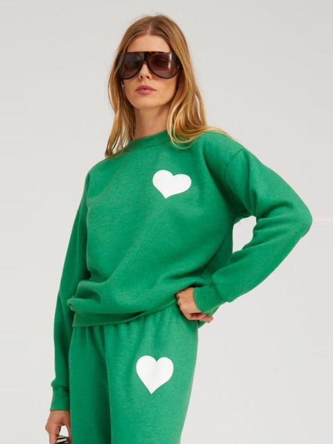 SPRWMN KELLY GREEN HEART SWEATSHIRT