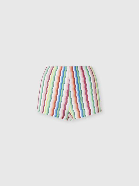 Missoni Terry cloth hot pants with zigzag print