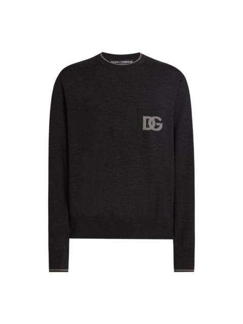 Dolce & Gabbana Dolce &amp; Gabbana Dark Gray Ribbed Sweater