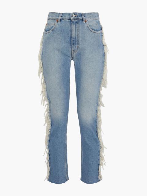 Other Designers Movement fringe-trimmed high-rise straight-leg jeans