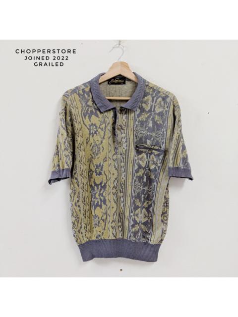 Other Designers Vintage JackSpicklaus Stripe Art Short Sleeve Knitwear