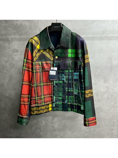 Louis Vuitton Louis Vuitton Multicolor All-Over Print Collared Leather Jacket