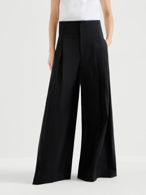 Brunello Cucinelli Techno cotton poplin maxi trousers