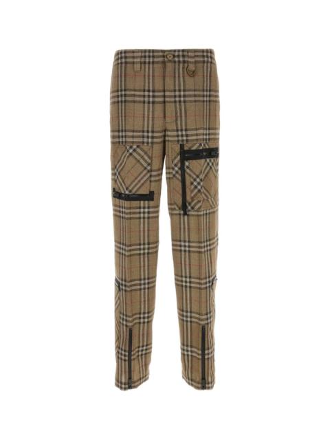 Burberry Burberry Men Embroidered Viscose Blend Cargo Pant