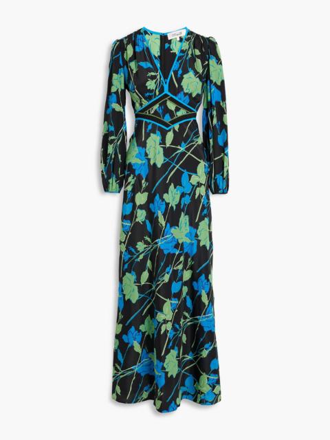 DIANE VON FURSTENBERG Seline floral-print satin-crepe maxi dress