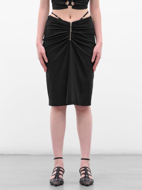 RUI Black G-String Combo Ruched Skirt