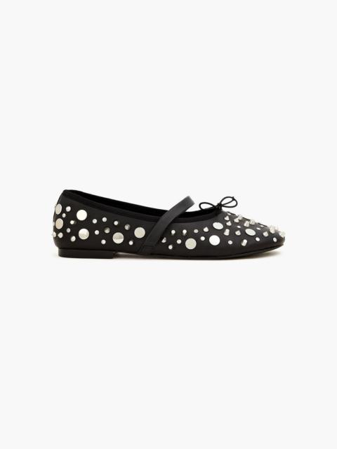 maje Embellished leather Mary Jane flats