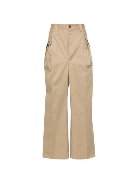 Maison Margiela four-stitch pintuck straight trousers