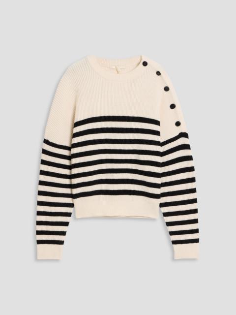 maje Striped jacquard-knit sweater