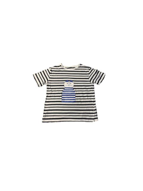 Other Designers Uniqlo - Uniqlo X Lisa Larson Striped Printed Cat Graphic Tee