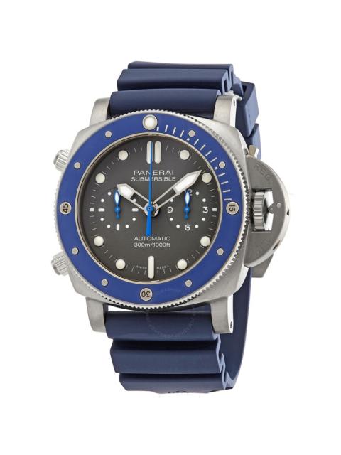 Panerai Pre-owned Panerai Submersible Chrono Guillaume Nery Edition Chronograph Shark Grey Dial Men's Watch 