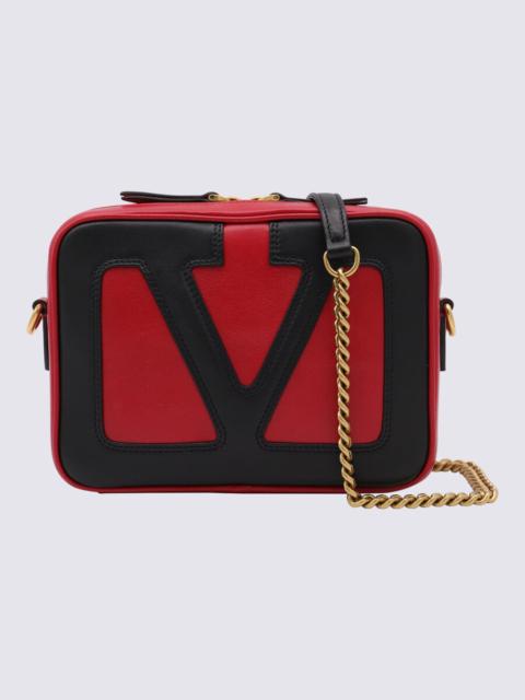 Valentino Valentino Garavani Red And Black Leather Crossbody Bag