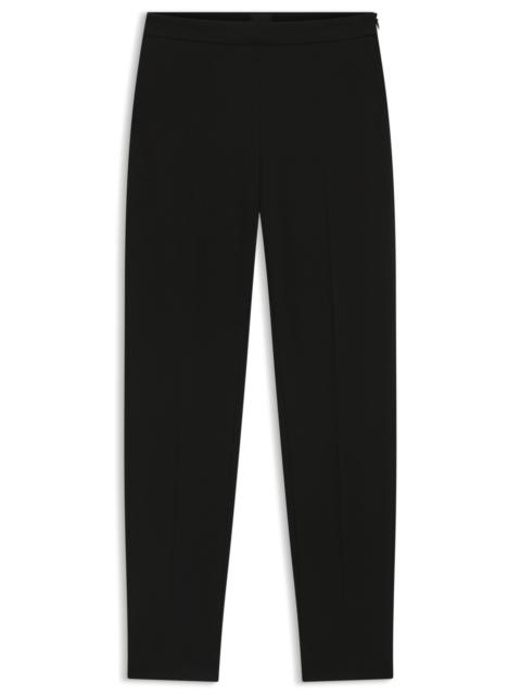 BOSS REGULAR-FIT TROUSERS IN STRETCH FABRIC WITH TAPERED LEG