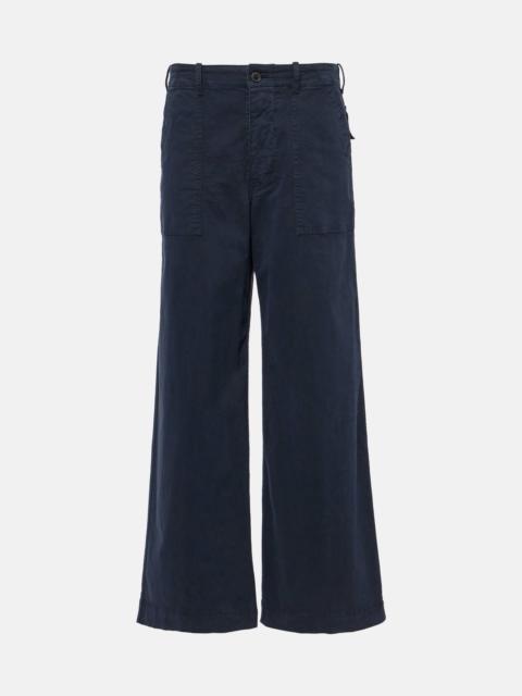 NILI LOTAN Leon high-rise cotton wide-leg pants