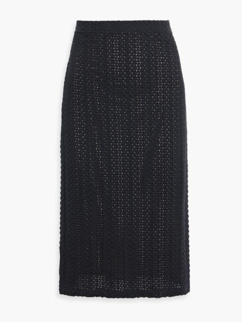 Other Designers Crocheted cotton midi skirt
