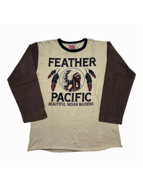 Other Designers Japanese Brand - Rugged Style Raglan Tshirt Indian Head Feather Pacific