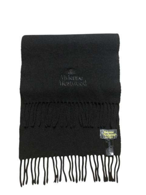 Vivienne Westwood 💥Vivienne Westwood Embroidered Logo Wool Black Muffler