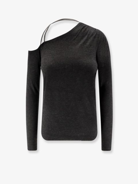Brunello Cucinelli Brunello Cucinelli Cashmere And Silk Blend Sweater With Monili Detail
