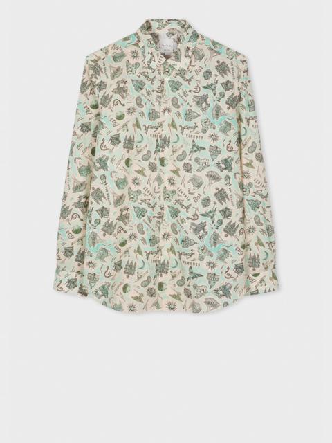Paul Smith Green Cotton Long-Sleeve 'Souvenir' Shirt
