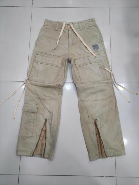 Other Designers Japanese Brand - COAX FADED WHITE YELLOW CARGO PANTS