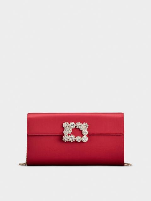 Roger Vivier Efflorescence Clutch in satin
