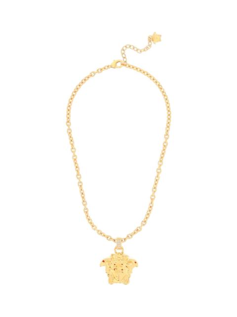 Versace La Medusa Necklace With Crystals