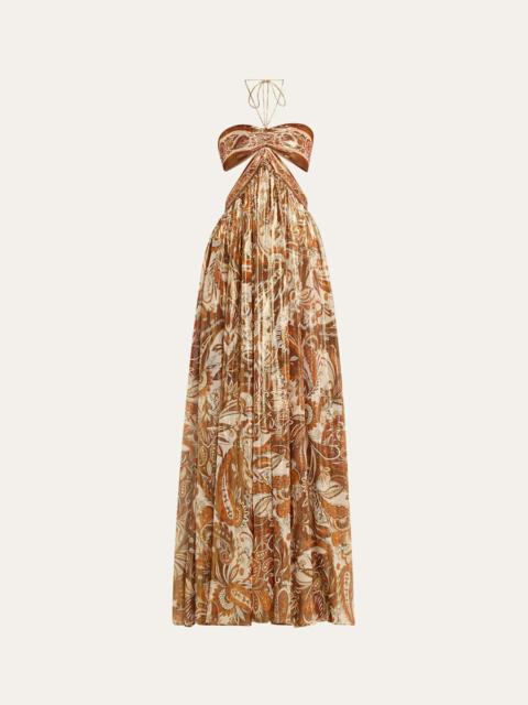 RETROFÊTE Kimmy Halter Cut-Out Gown