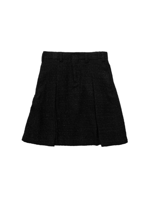 Ambush Ambush Tweed Pleats Midi Skirt Black