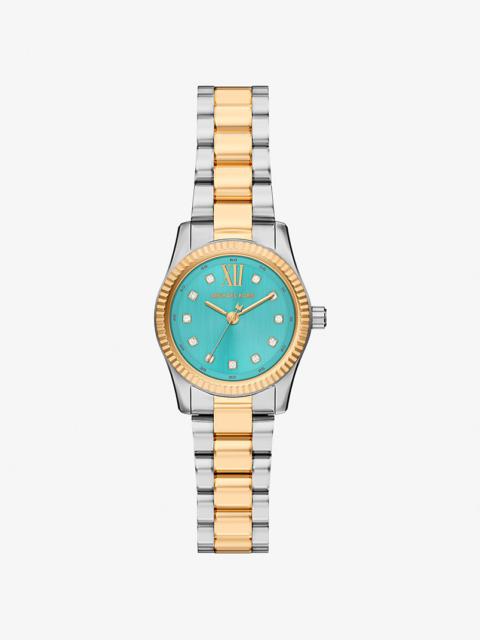 MICHAEL KORS Petite Lexington Pavé Two-Tone Watch
