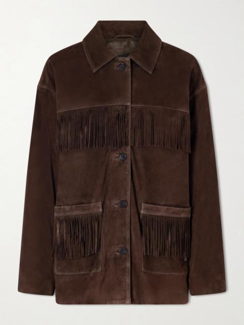 NILI LOTAN Fringed Suede Jacket