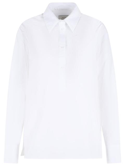 Loulou de Saison Loulou De Saison Colin Oversize White Polo Shirt