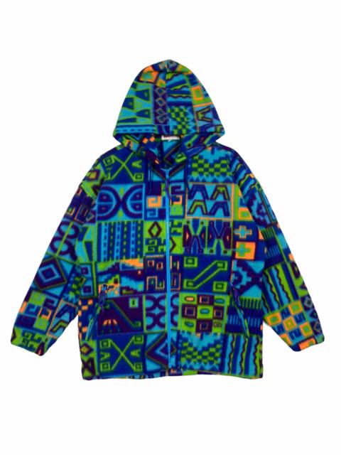 Other Designers Vintage - Vintage Roy Club Spopts Multicolor Fleece Hoodie Zipper