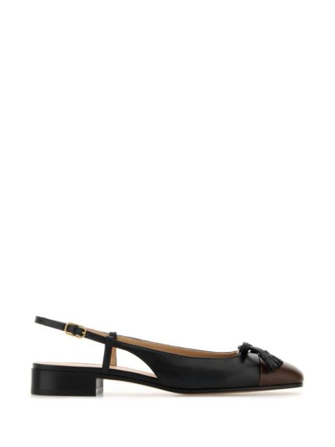 Valentino Valentino Garavani Women Two-Tone Leather Valet Du Roe Ballerinas