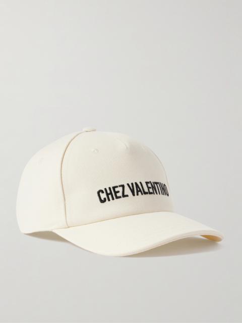 Valentino Embroidered Cotton-canvas Baseball Hat