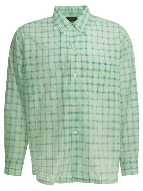 BEAMS PLUS Beams Plus Open Db Nylon Airy Plaid Casual Shirt